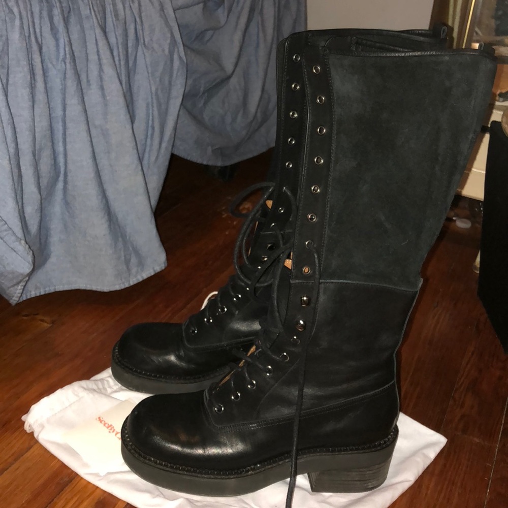 See by Chloe combat boots